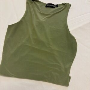 PrettyLittleThing Sage Green Tank Top
